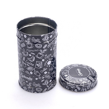 Round tea tin cans
