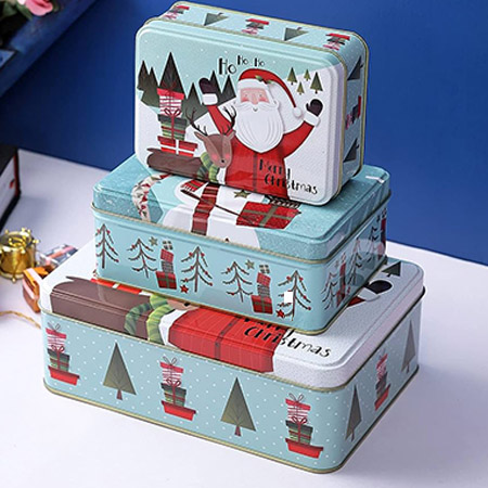 Square tin box packaging