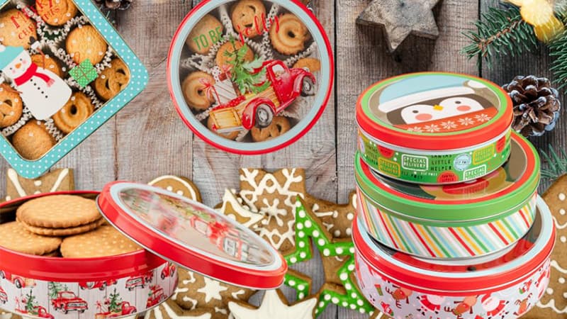 china round cookie tins with lids