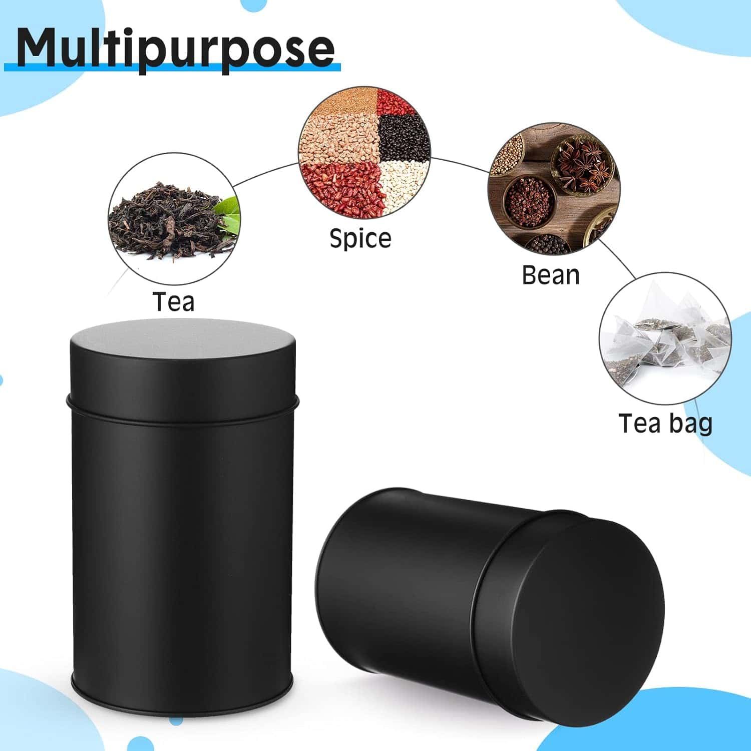 green tea tin box