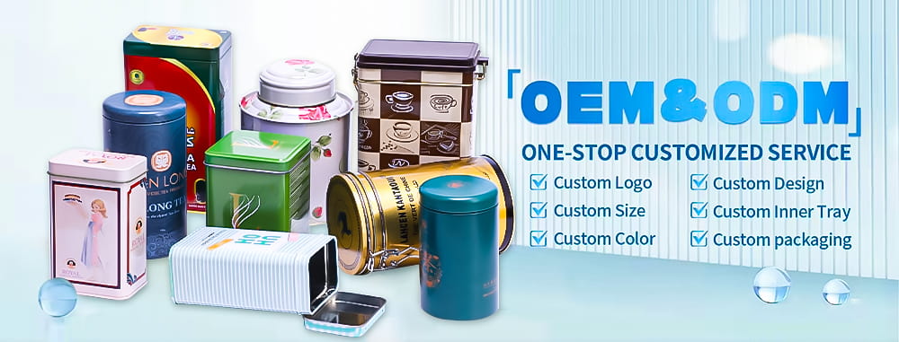 tea tin container supplier