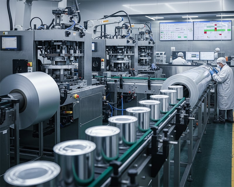 tin container factory production