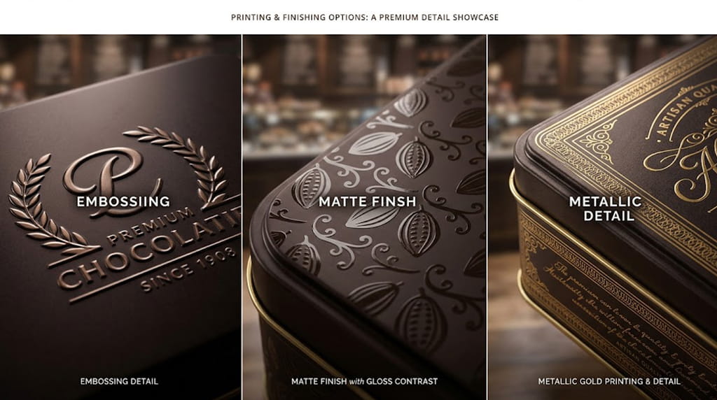 custom chocolate tin 