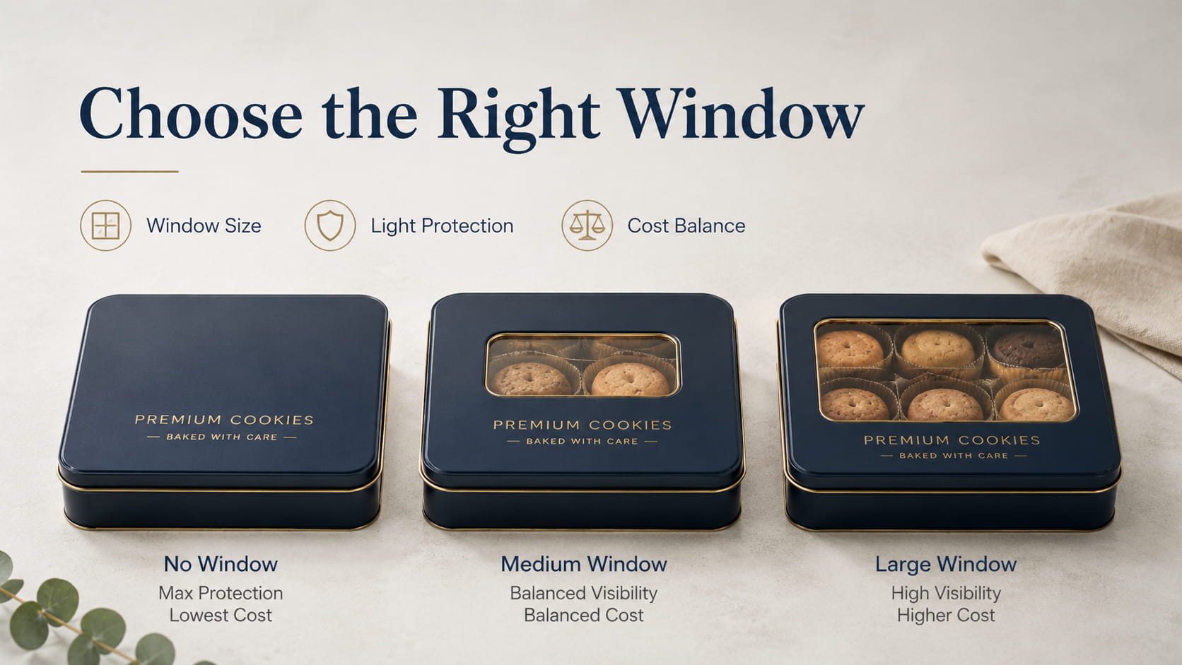 custom window tin packaging