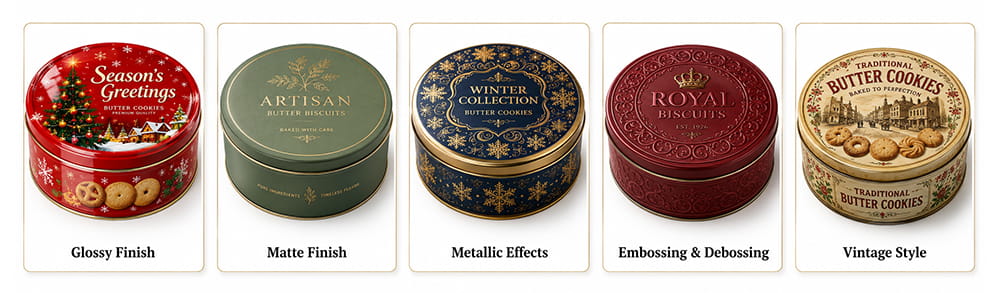 biscuit tin box surface finishes