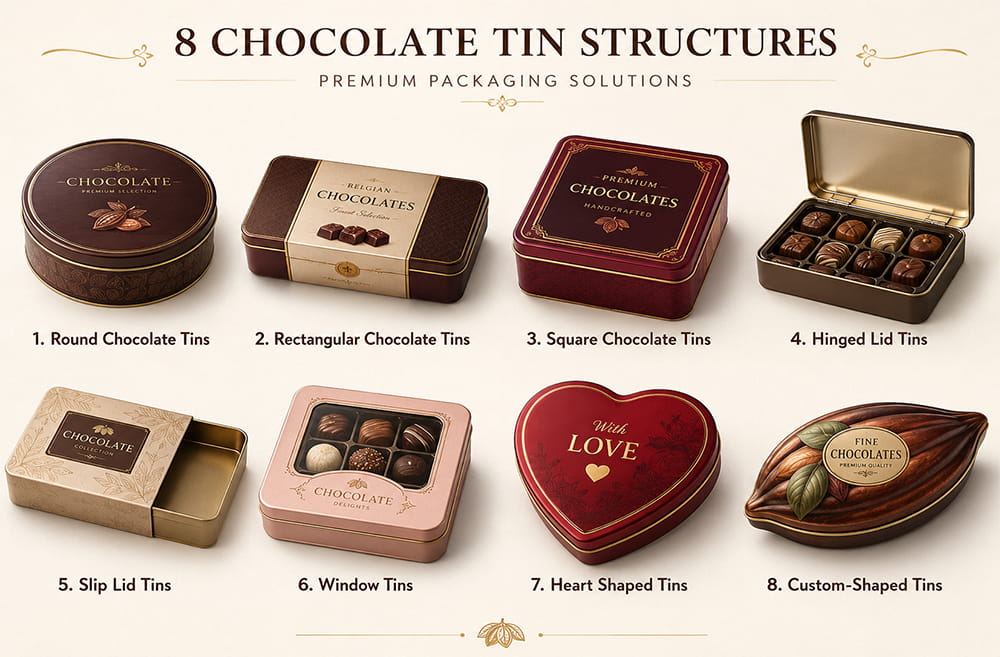 Chocolate tin structures