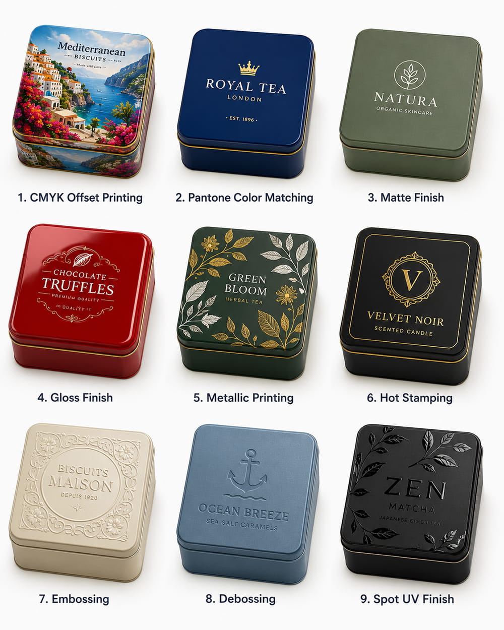 tin box surface printing options