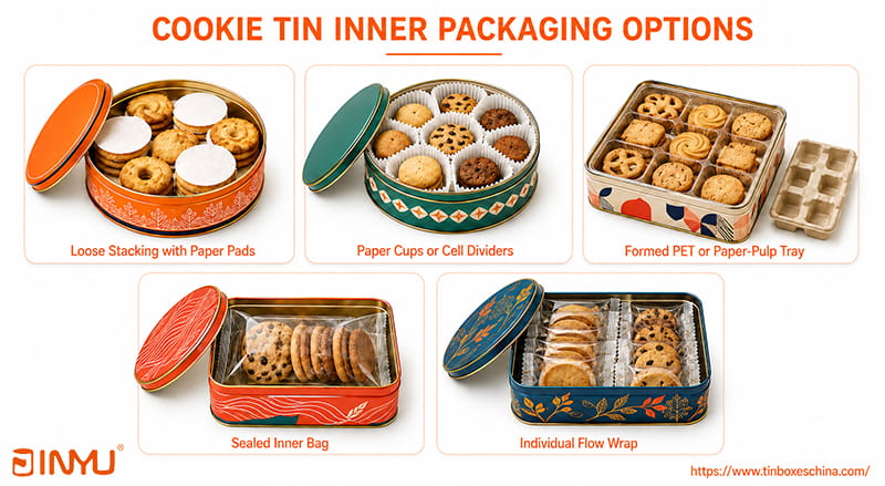 cookie tin inner packaging options cookie tin inner packaging options