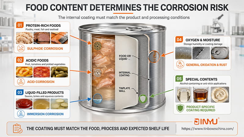 food content determines the corrosion risk food content determines the corrosion risk