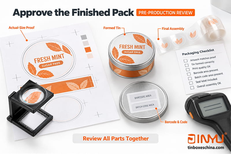 Approve the Finished Pack