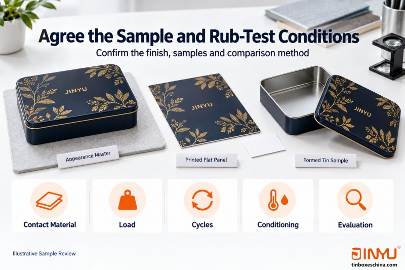 Agree the Sample and Rub-Test Conditions