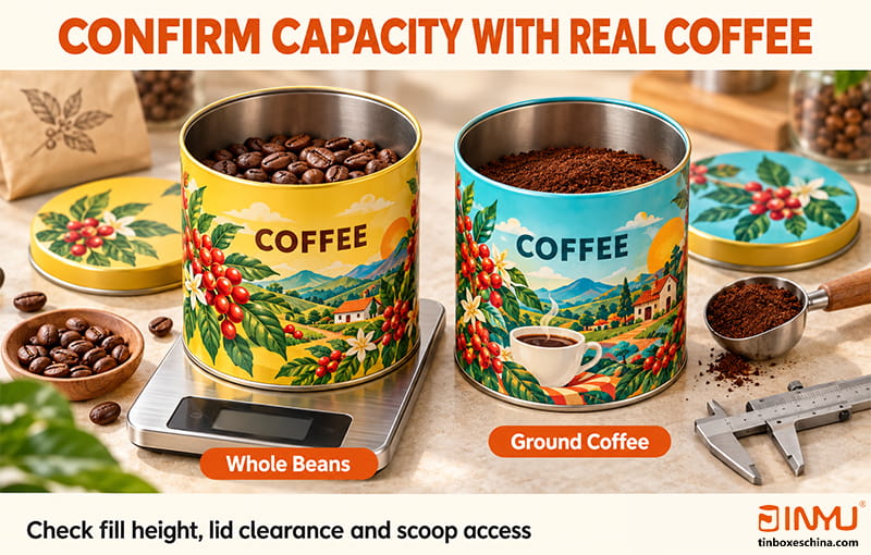 Confirm Capacity with Real Coffee